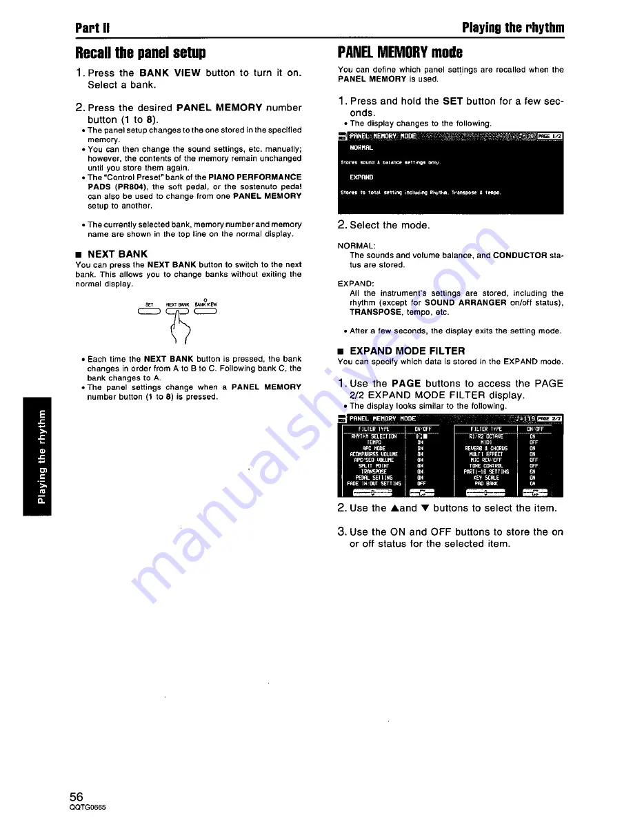 Technics SX-PR604 Operating Instructions Manual Download Page 56