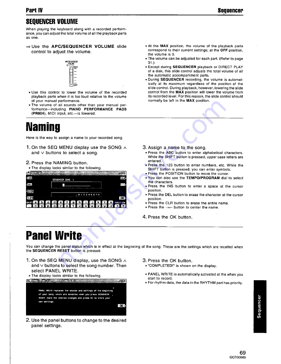 Technics SX-PR604 Operating Instructions Manual Download Page 69