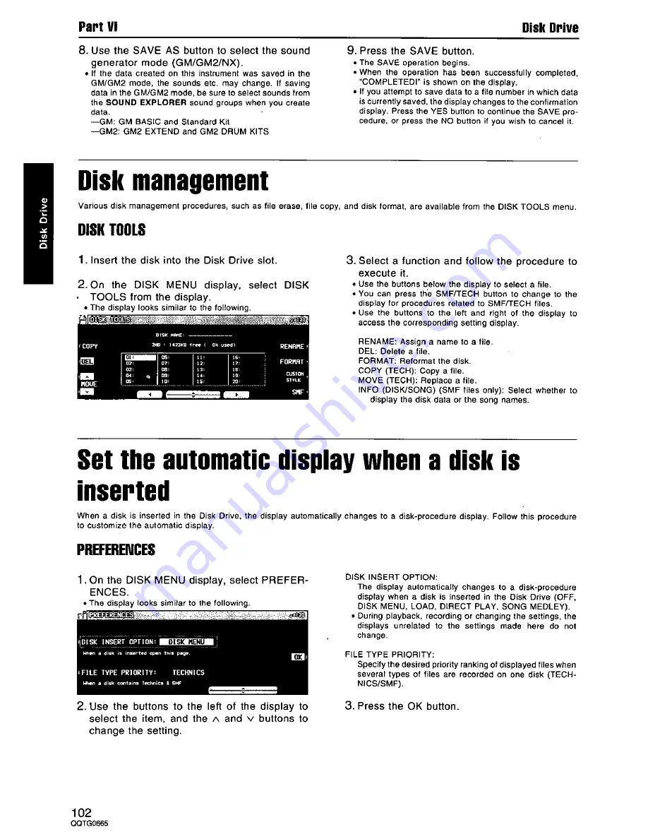 Technics SX-PR604 Operating Instructions Manual Download Page 102