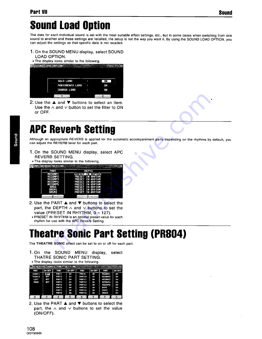 Technics SX-PR604 Operating Instructions Manual Download Page 108