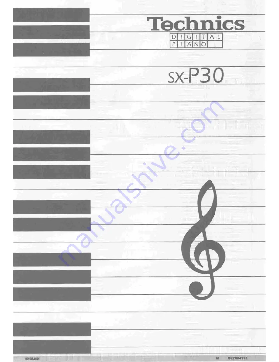 Technics SXP30 - ELECTRONIC PIANO Owner'S Manual Download Page 1