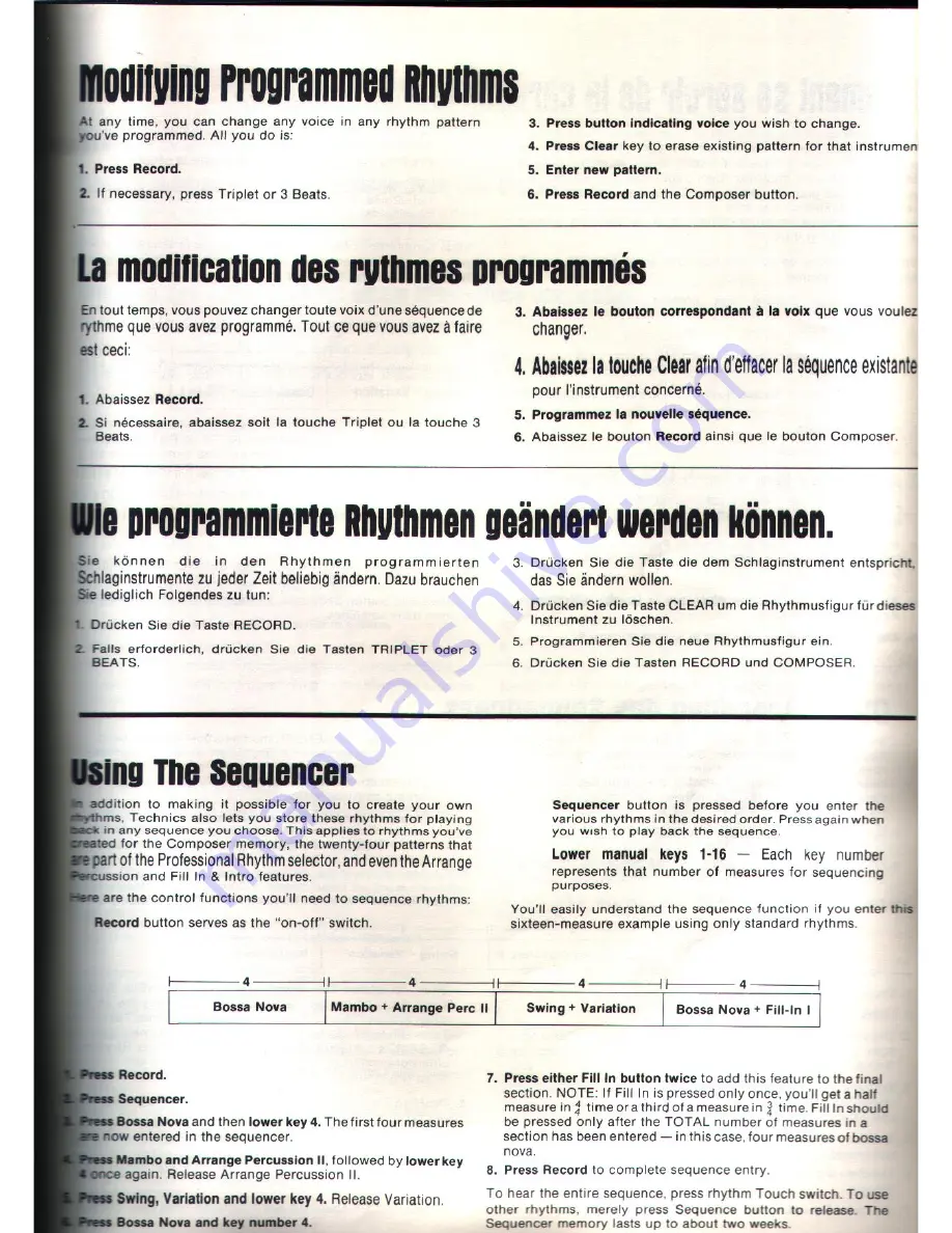 Technics U30 User Manual Download Page 75