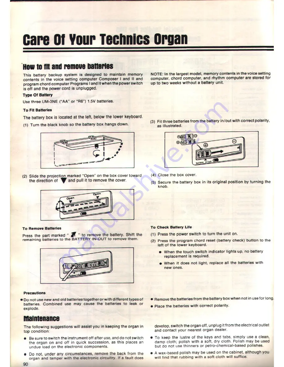 Technics U30 User Manual Download Page 90