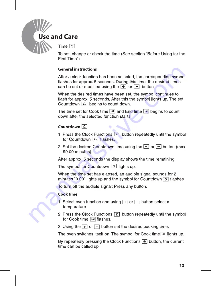 Technika TO107SS-3 Instructions For Use & Installation Download Page 12