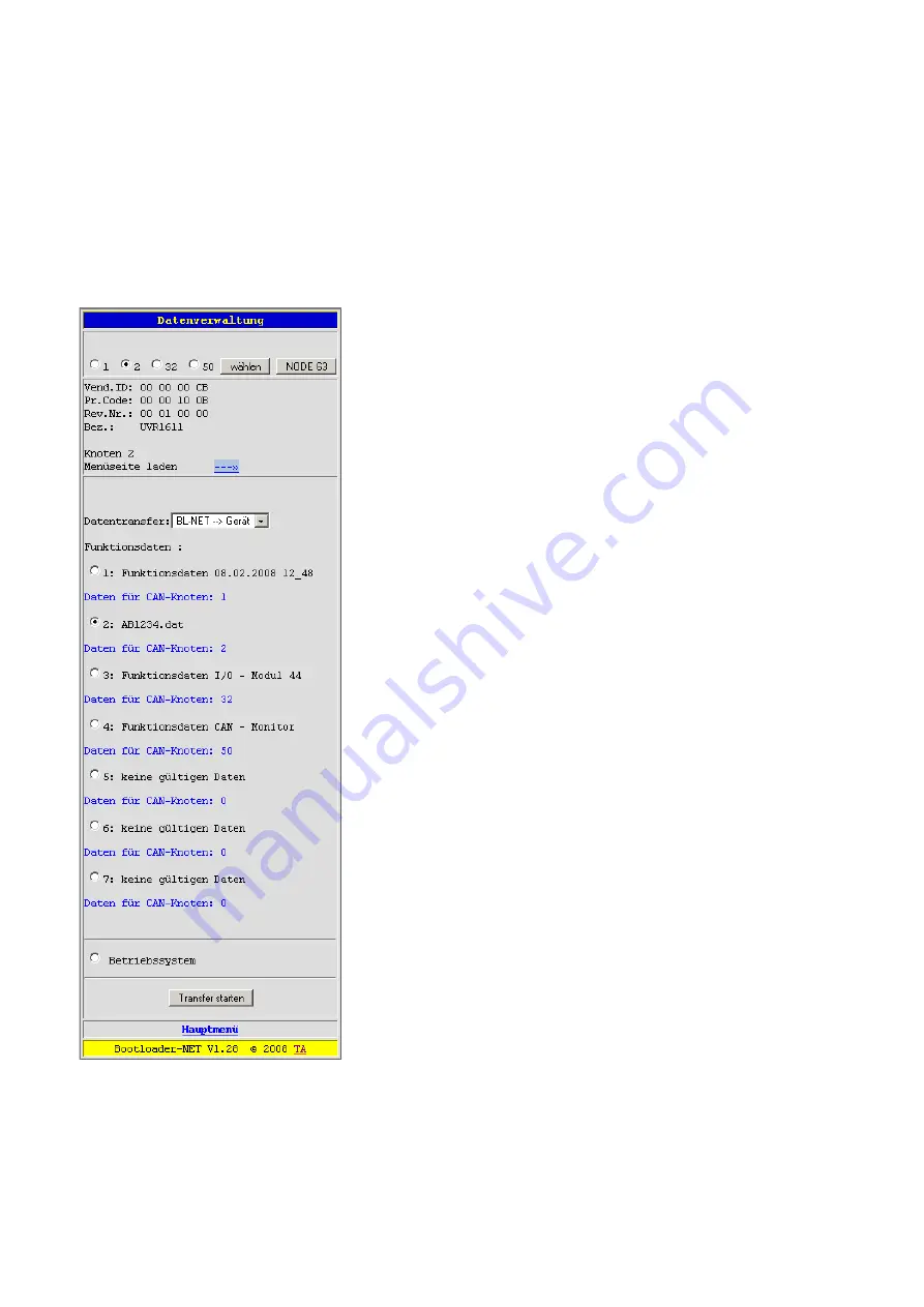 Technische Alternative BL-NET Manual Download Page 39