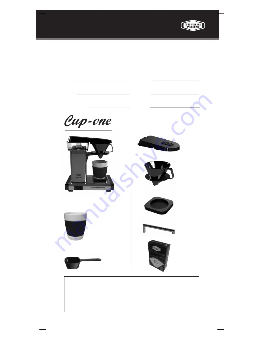 Technivorm Cup-one Original Instructions For Use Download Page 35