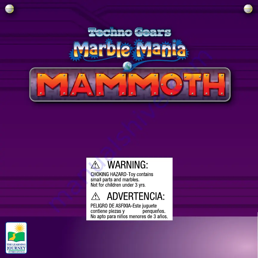 Techno Gears Marble Mania Mammoth Скачать руководство пользователя страница 1