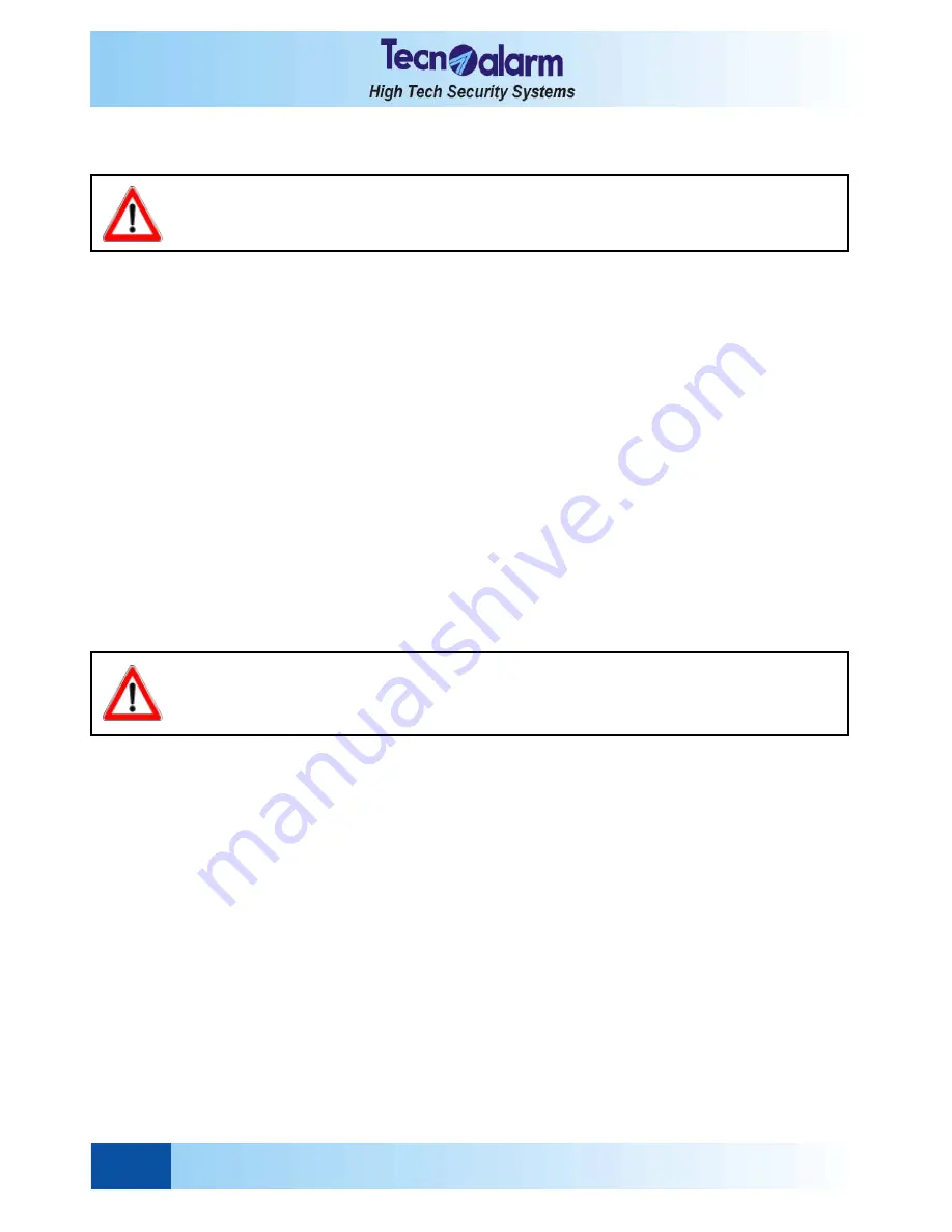 Technoalarm TP4-20 User Manual Download Page 54