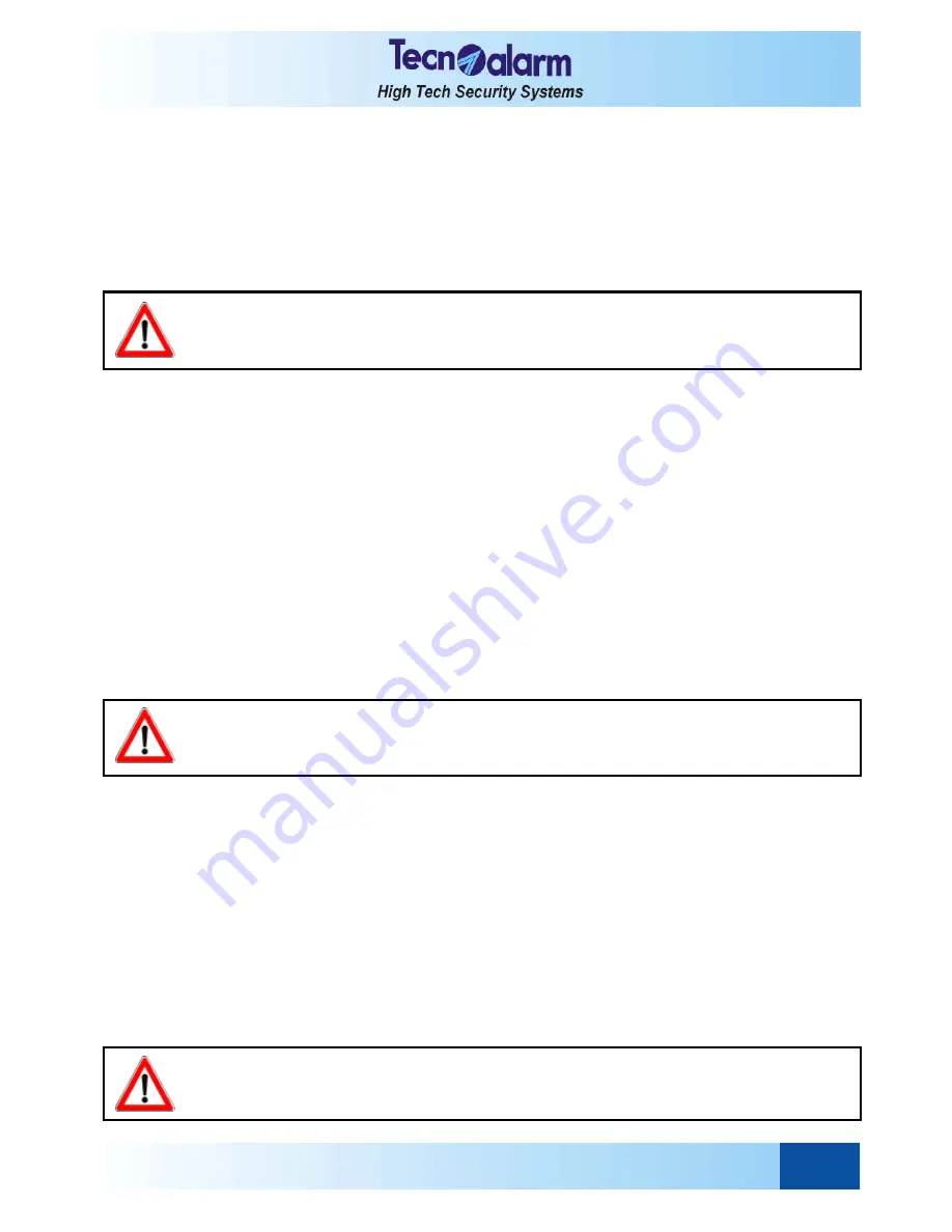 Technoalarm TP4-20 User Manual Download Page 61