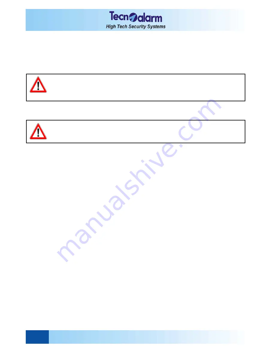 Technoalarm TP4-20 User Manual Download Page 62