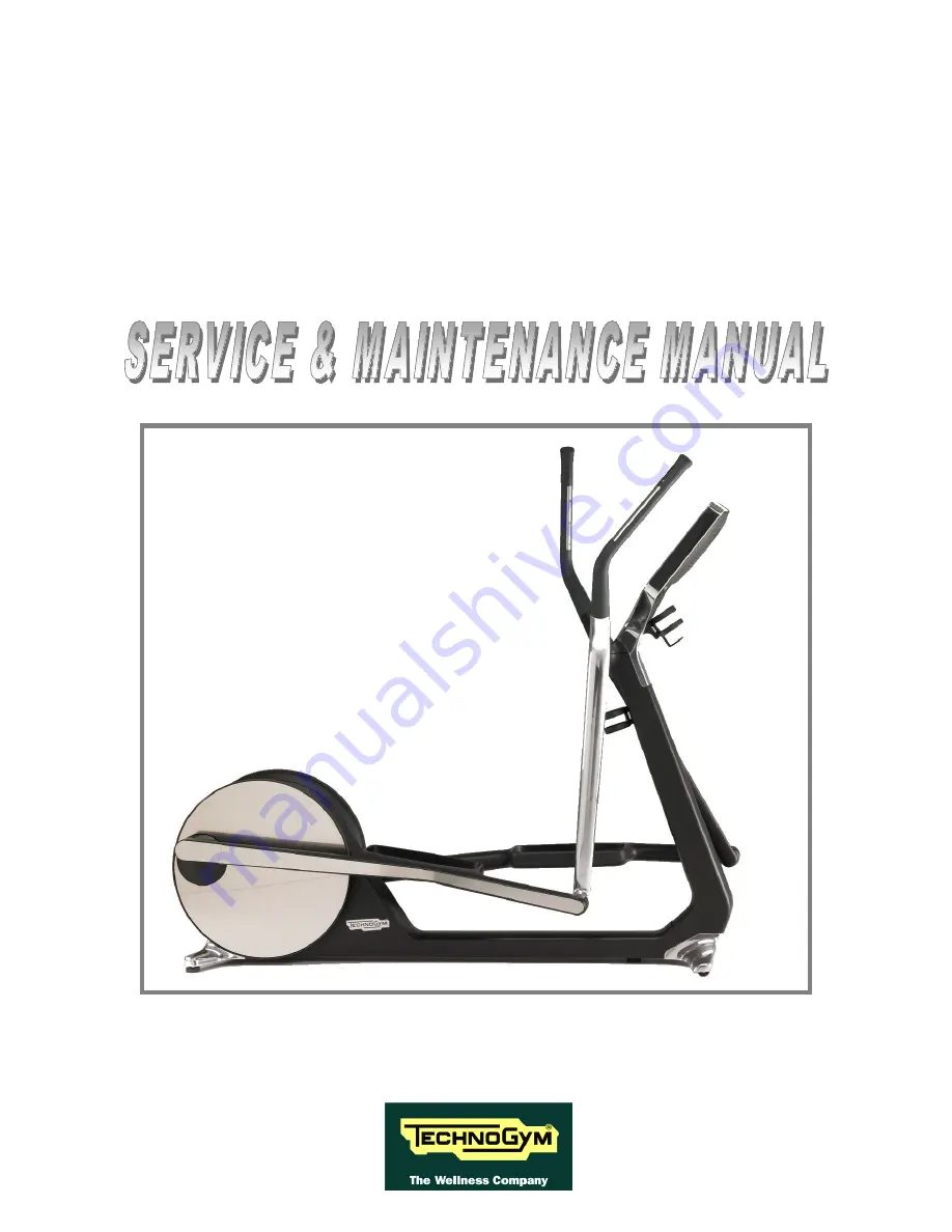 Technogym CROSS PERSONAL Service Maintenance Manual Download Page 1