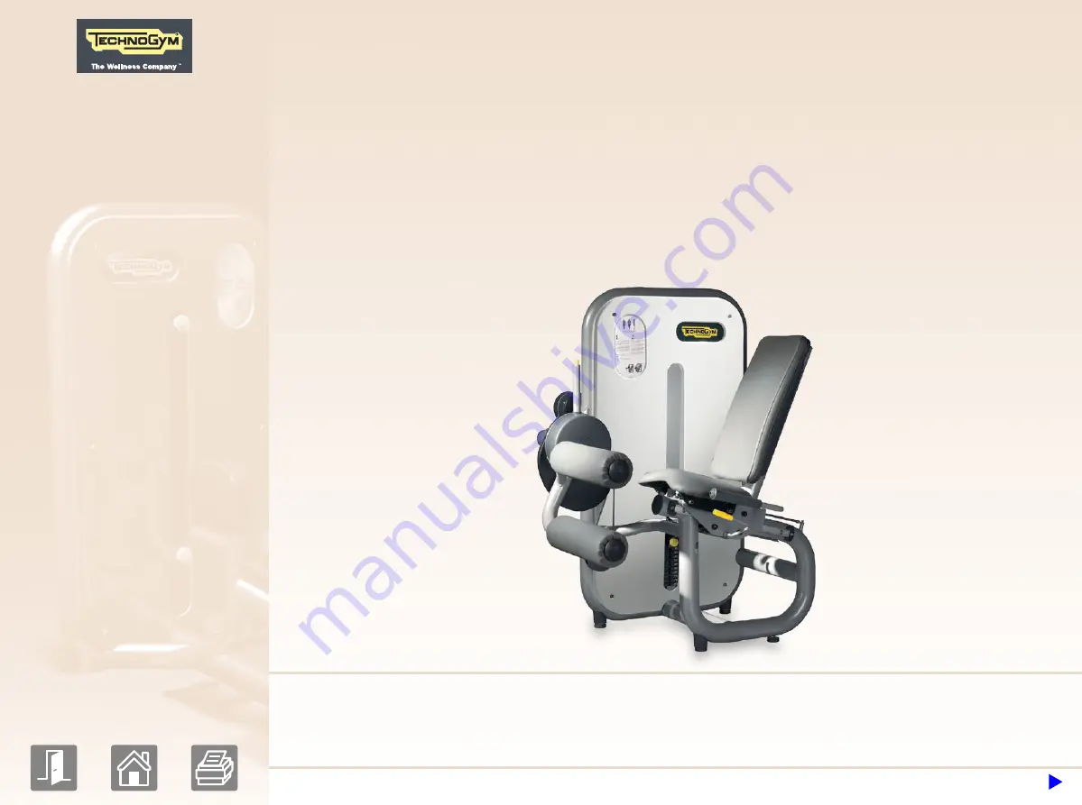 Technogym element leg curl User Manual Download Page 1