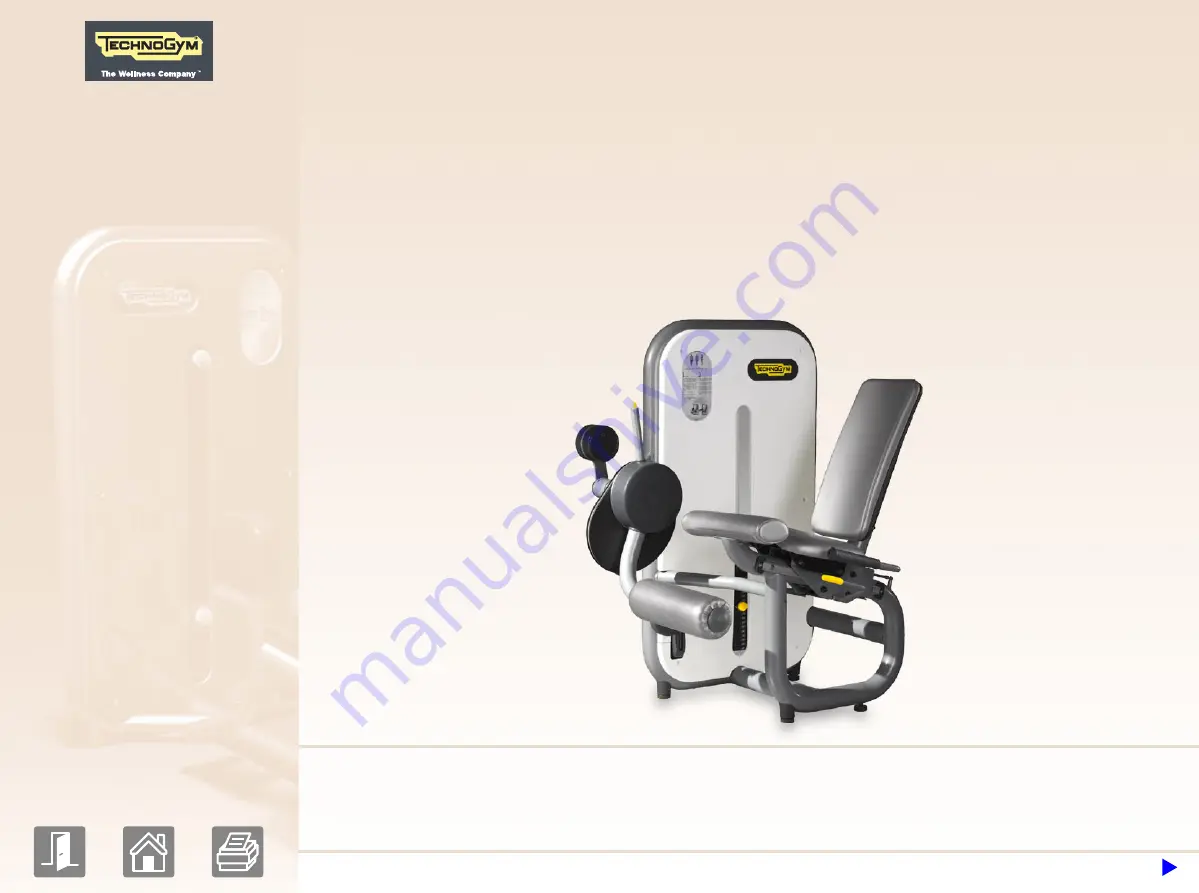 Technogym element leg extension User Manual Download Page 1