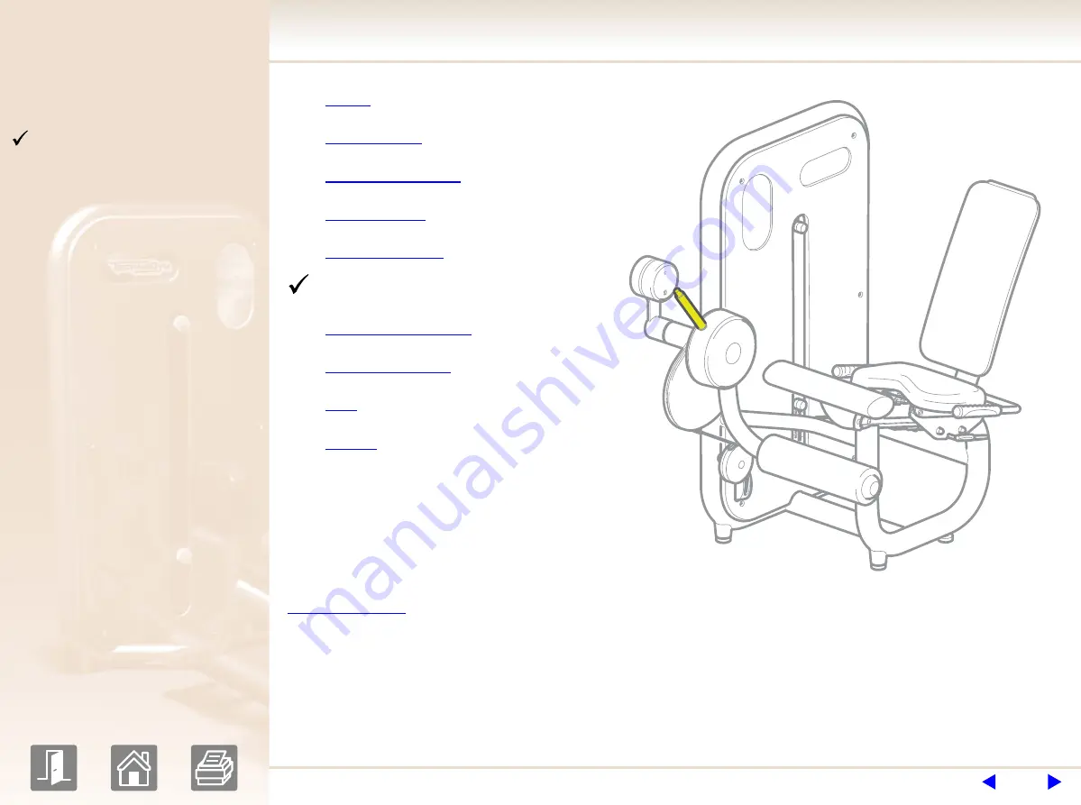 Technogym element leg extension User Manual Download Page 8