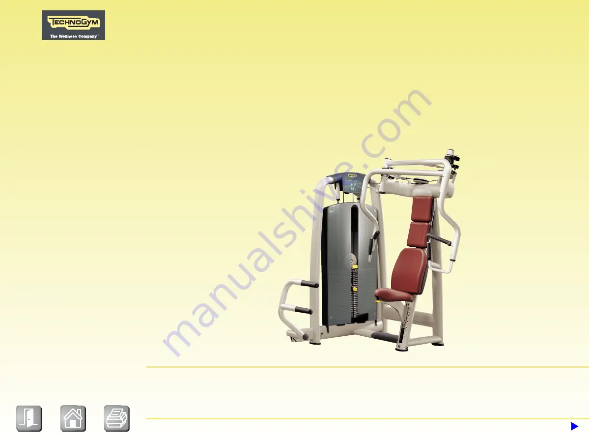 Technogym Selection Chest Press User Manual Download Page 1