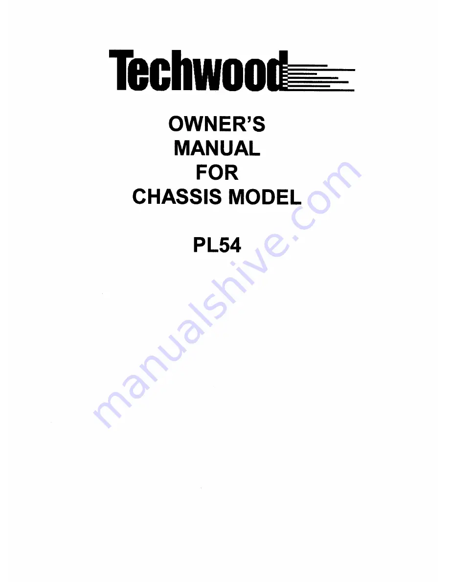 TECHWOOD PL54 Скачать руководство пользователя страница 1