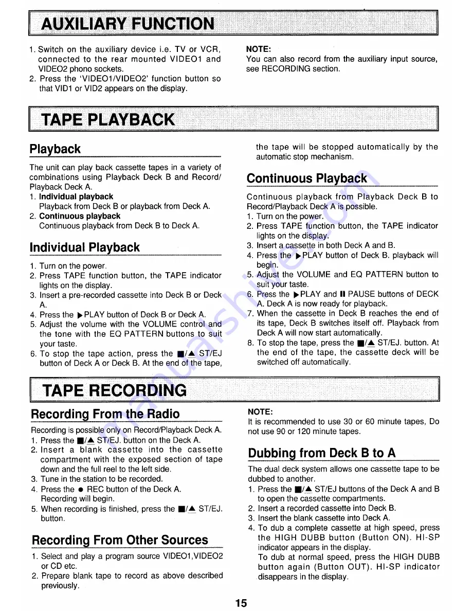 TECHWOOD PL57 Owner'S Manual Download Page 15