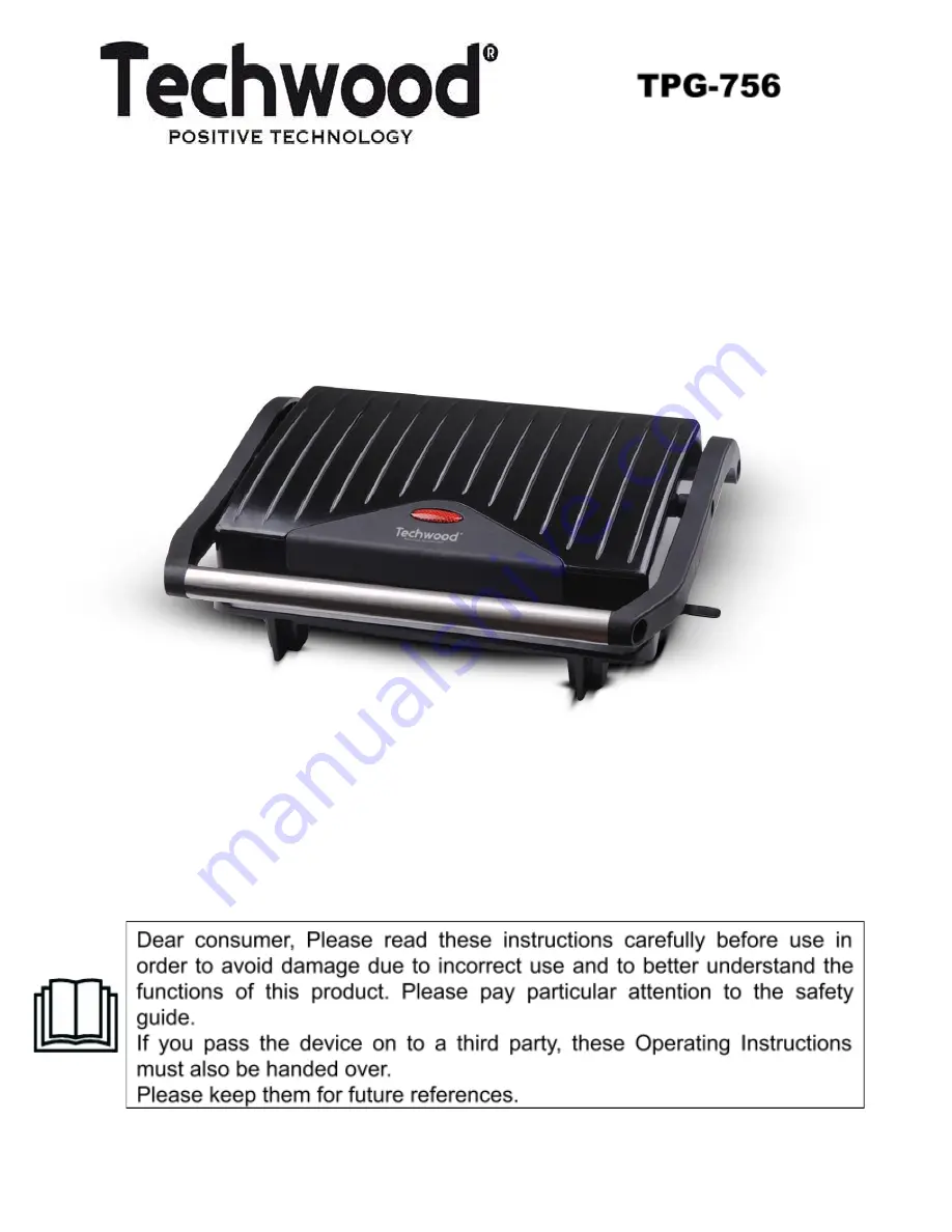 TECHWOOD TPG-755 Instruction Manual Download Page 1