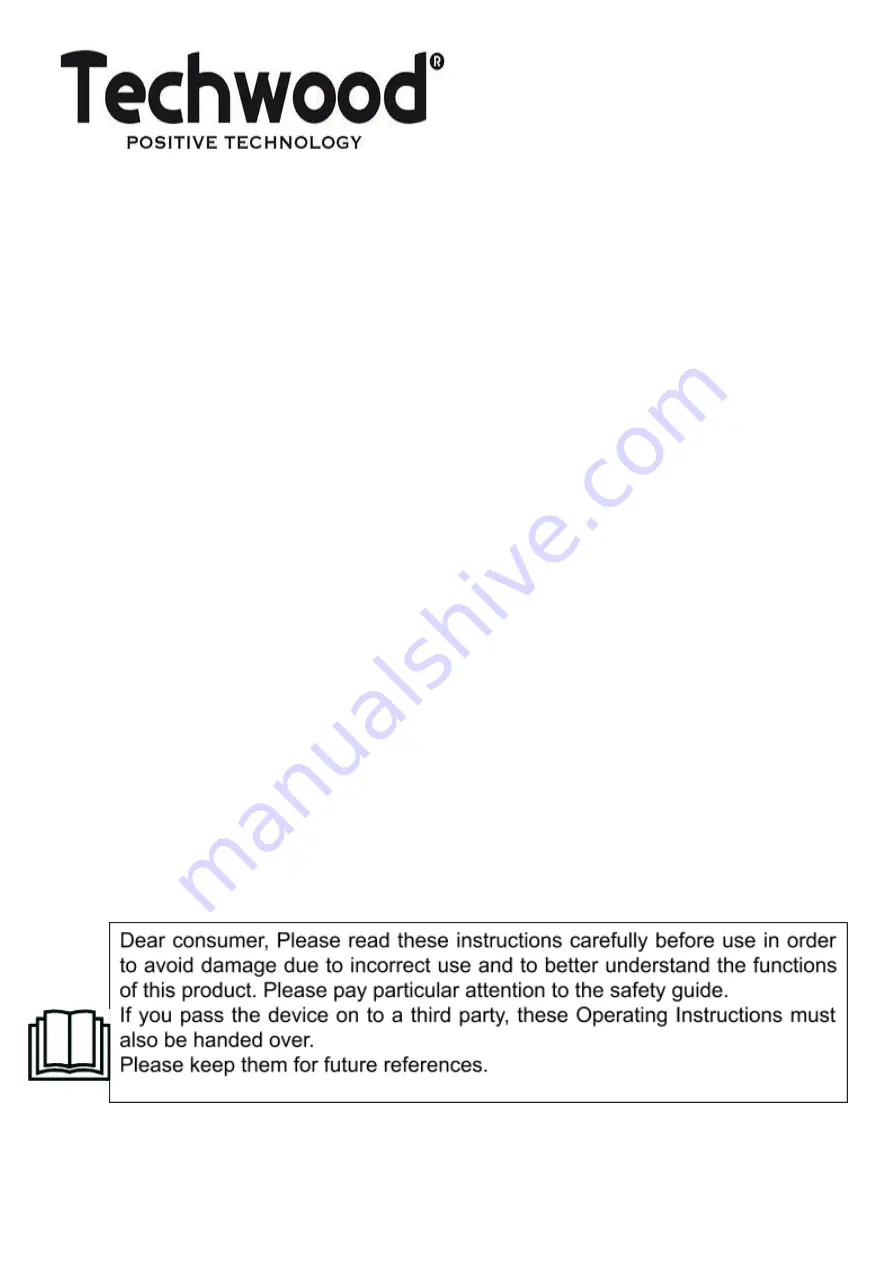 TECHWOOD TSF-618 Instruction Manual Download Page 1