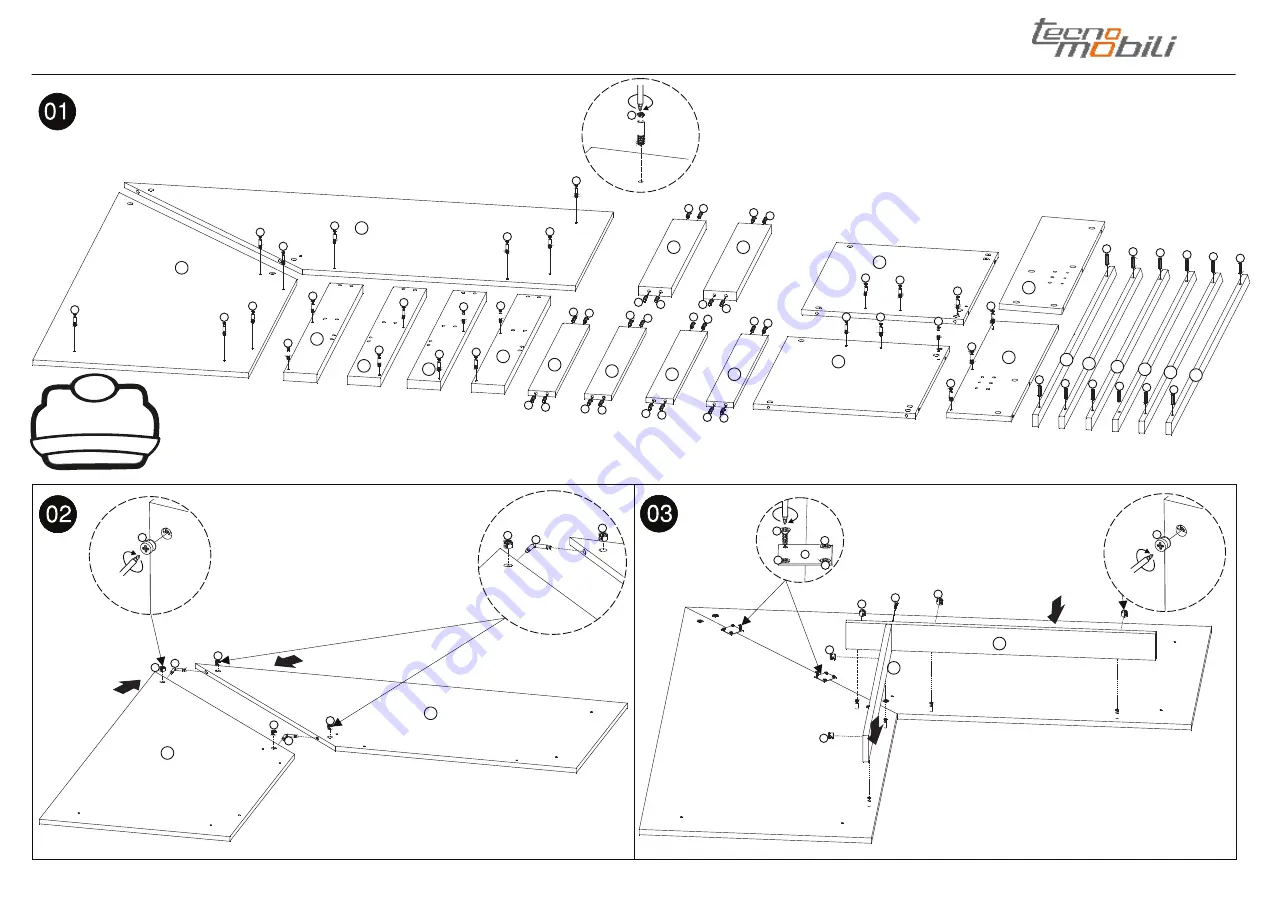 Tecno Mobili ME-4145 Assembly Instructions Download Page 2