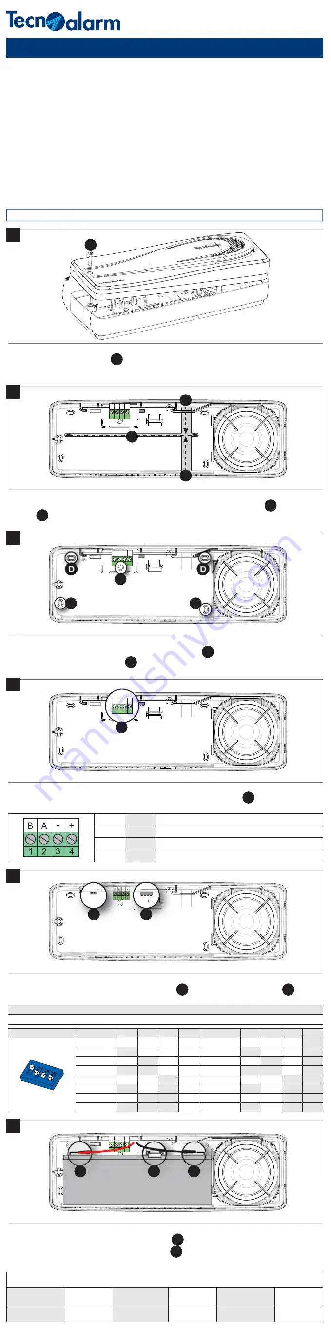 Tecnoalarm SIRTEC BUS Quick Start Manual Download Page 1