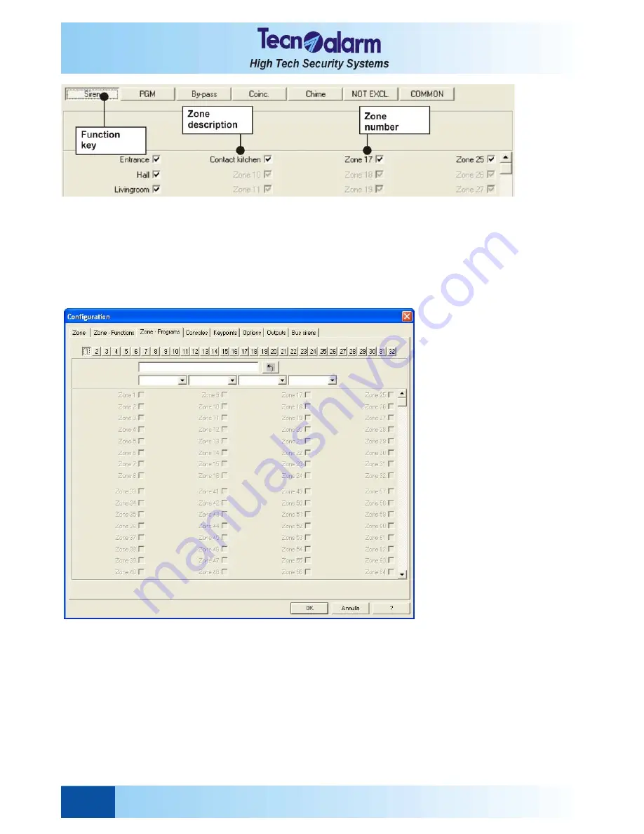 Tecnoalarm TP16-256 Installer Manual Download Page 100