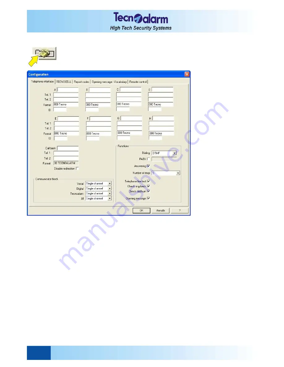 Tecnoalarm TP16-256 Installer Manual Download Page 110