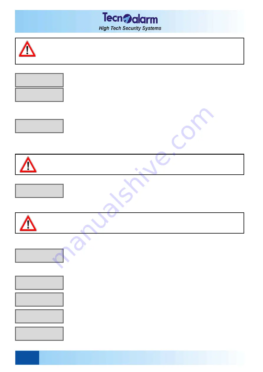 Tecnoalarm TP8-64 BUS Installer Manual Download Page 162