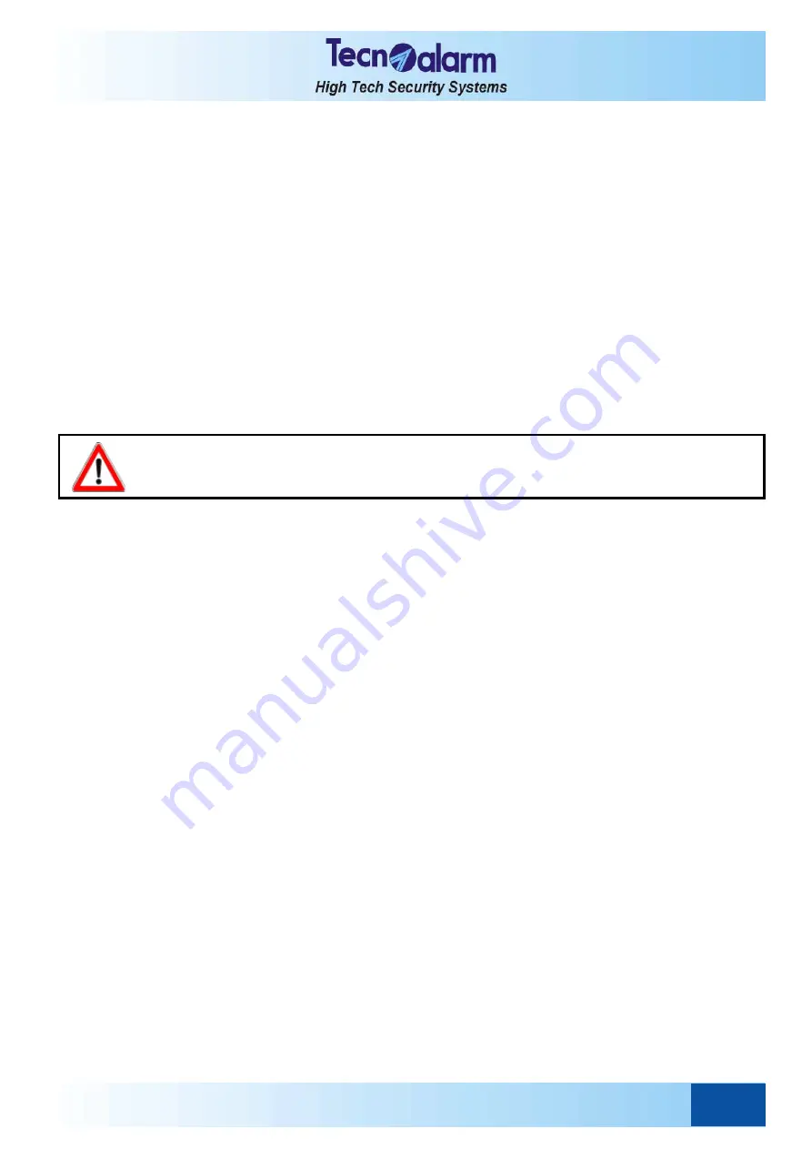 Tecnoalarm TP8-64 BUS Installer Manual Download Page 165