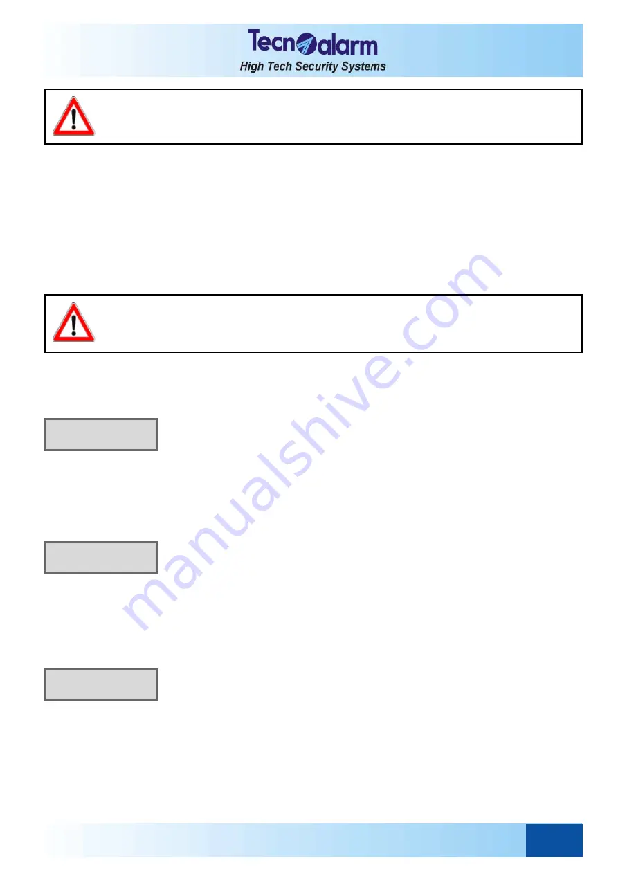 Tecnoalarm TP8-64 BUS Installer Manual Download Page 187