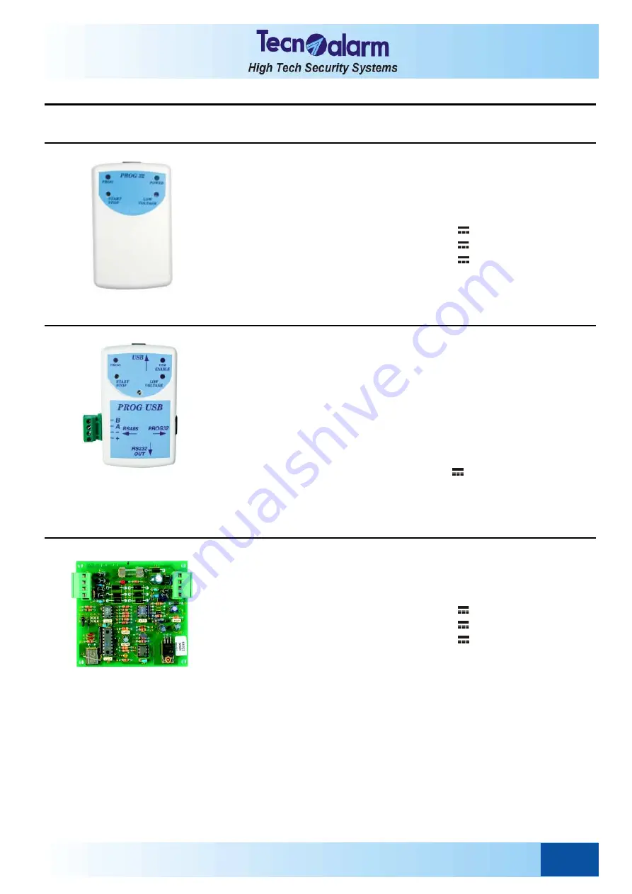 Tecnoalarm TP8-64 BUS Installer Manual Download Page 219