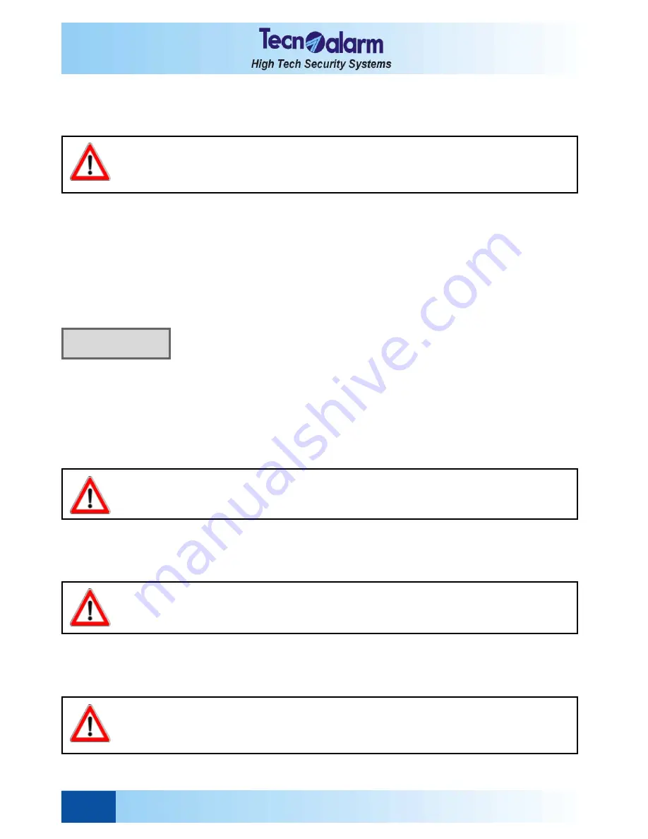 Tecnoalarm TP8-64 User Manual Download Page 50