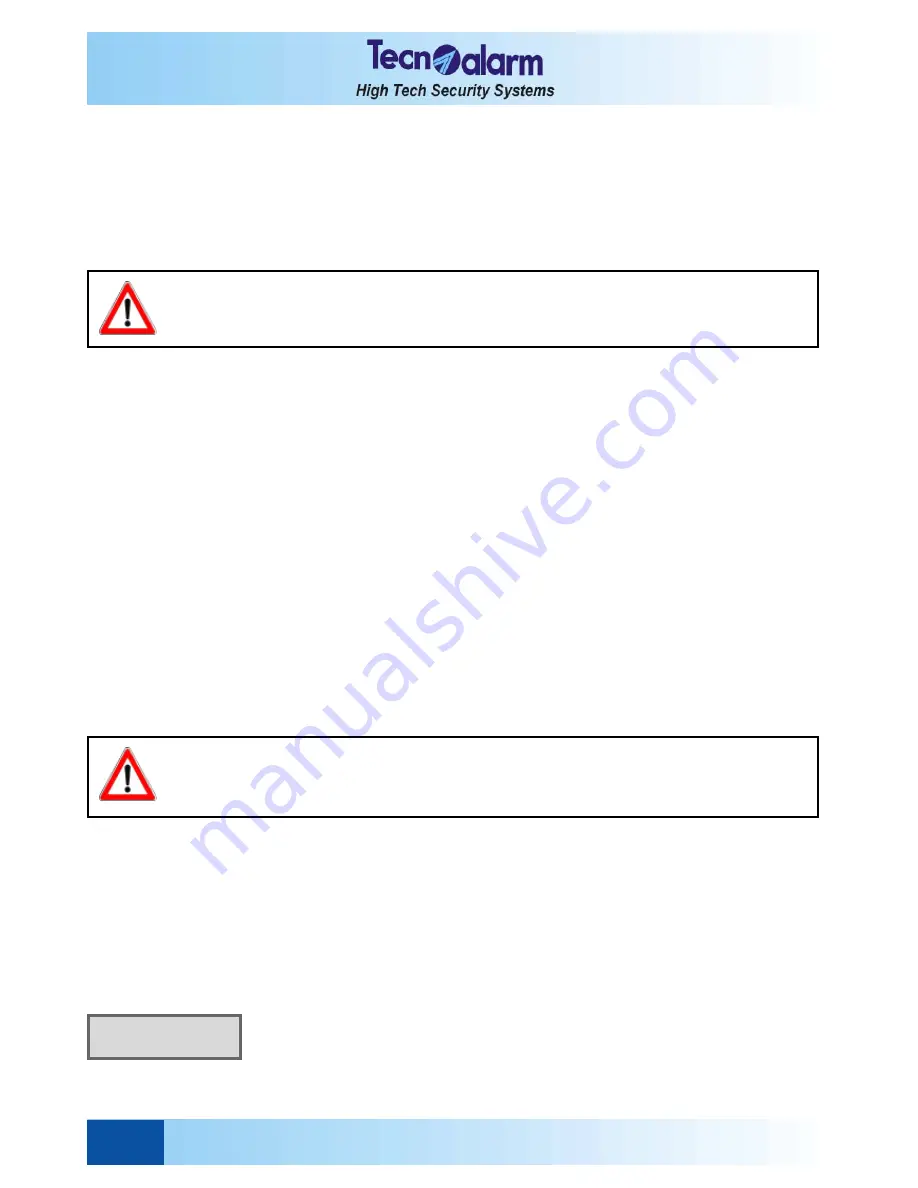 Tecnoalarm TP8-64 User Manual Download Page 52