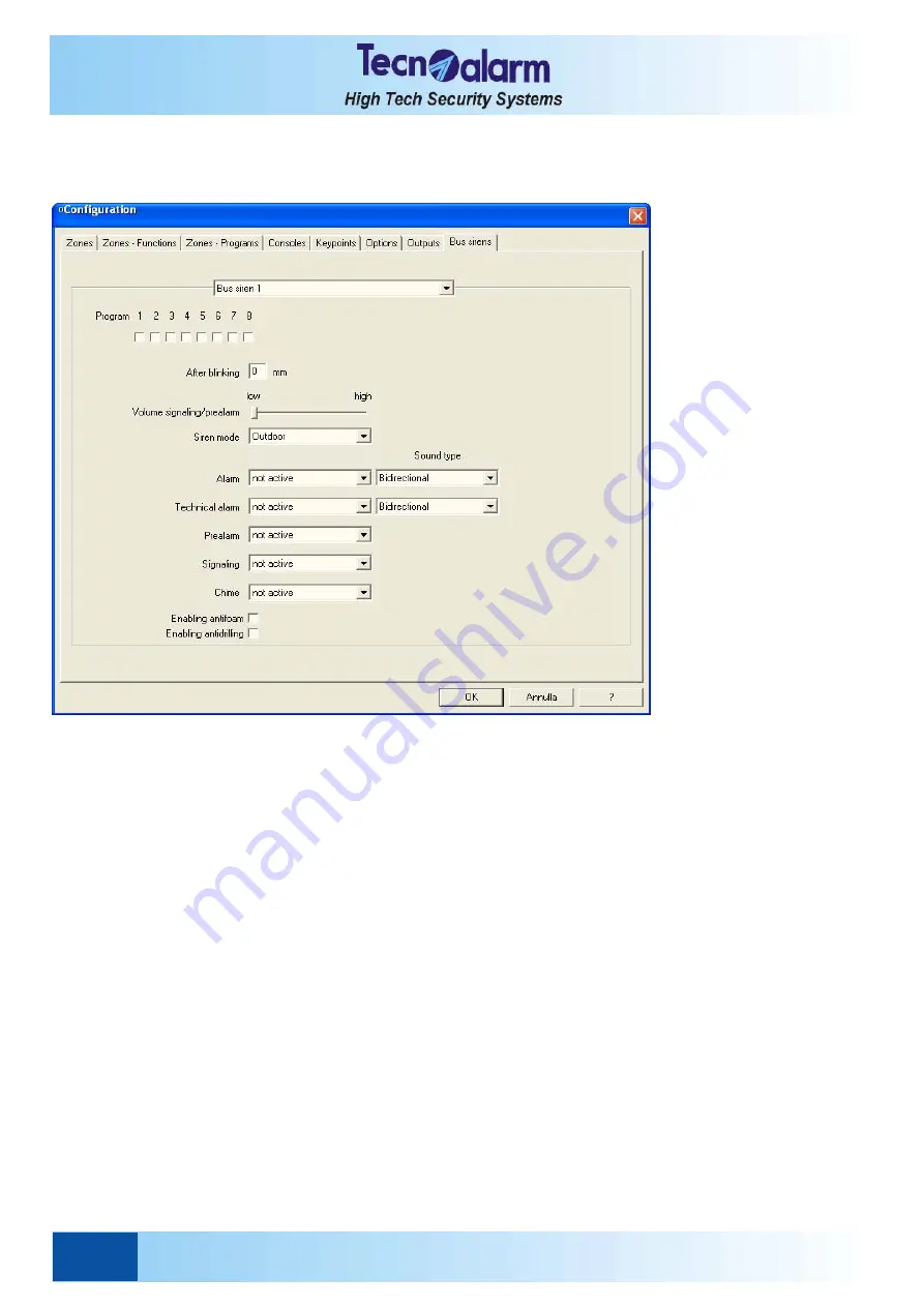 Tecnoalarm TP8-96 Installer Manual Download Page 42