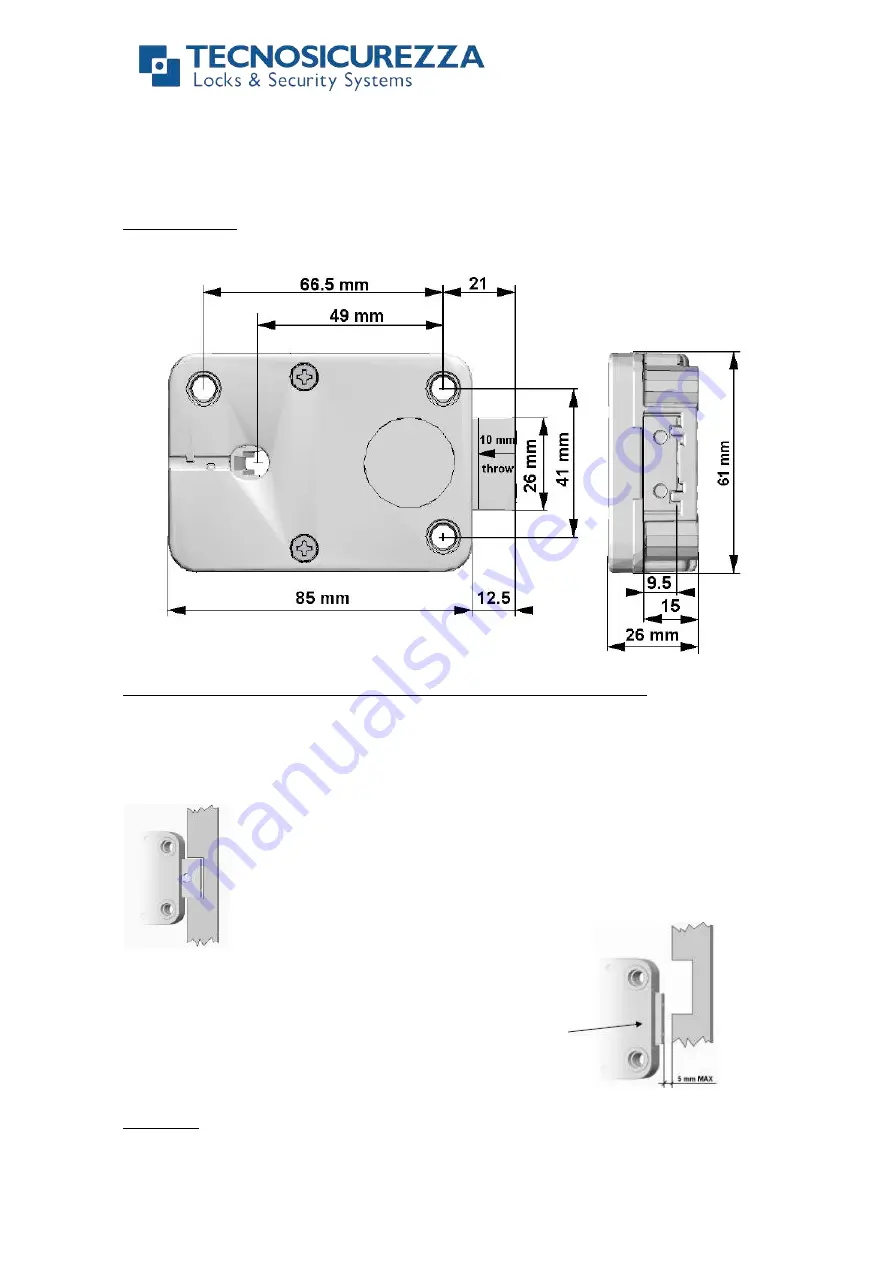 Tecnosicurezza StraightBolt EM3520 Mounting Instructions Download Page 2