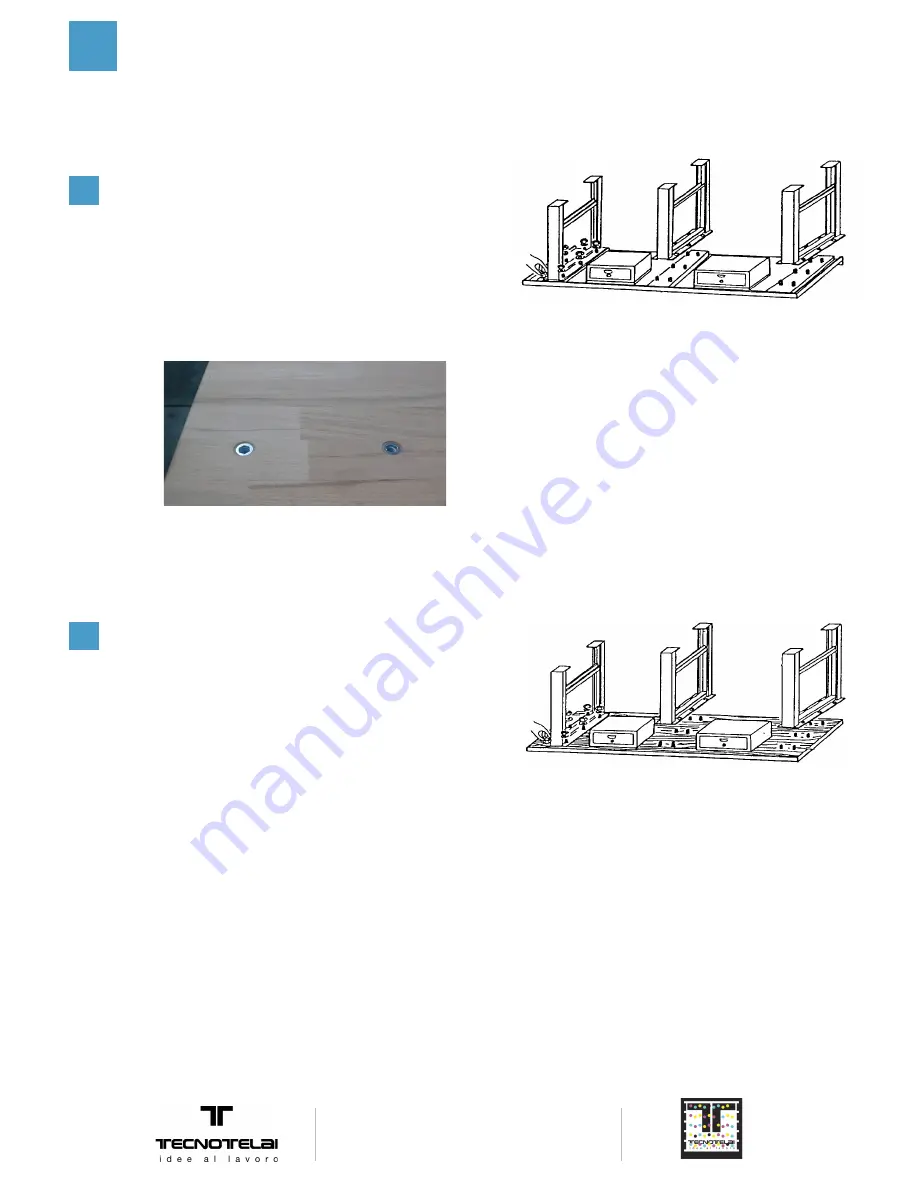 tecnotelai DETACHABLE WORKBENCHES Installation Instructions Download Page 3