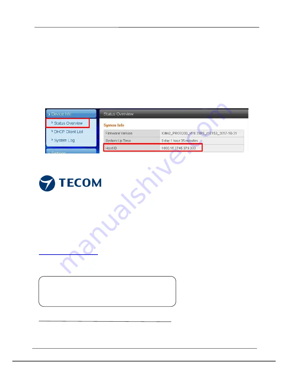 TECOM Pro-3200 Operation Manual Download Page 40