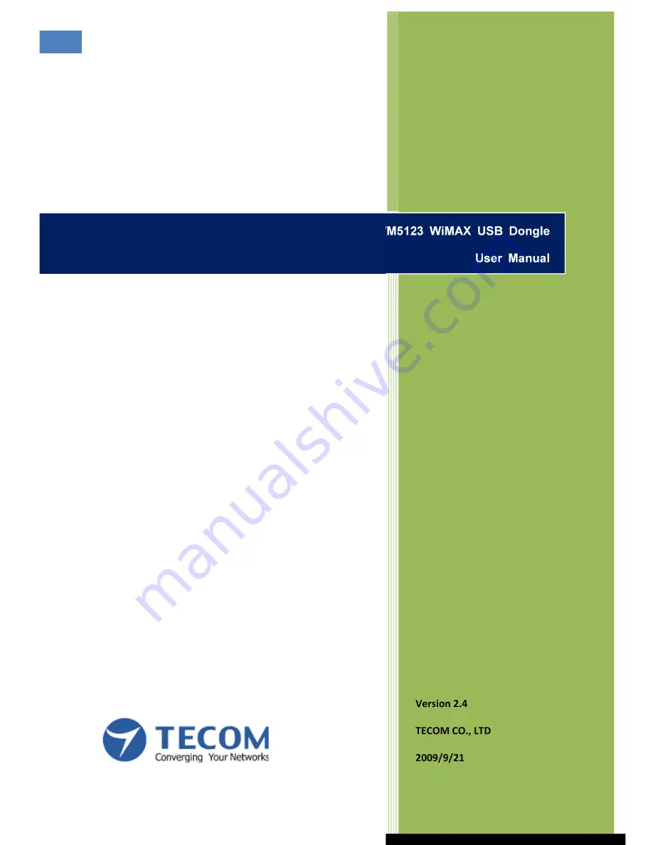 TECOM WM5123 User Manual Download Page 1