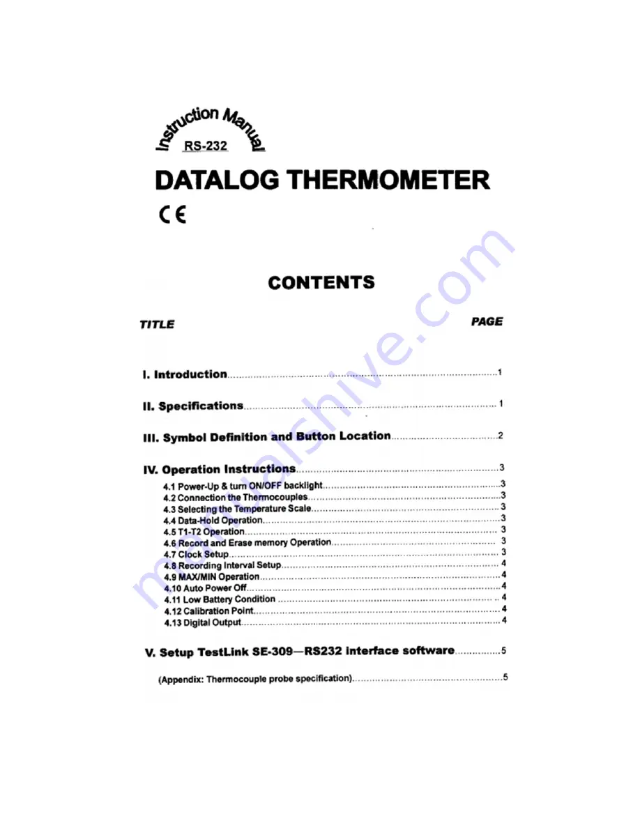 TECPEL DTM-319 Instruction Manual Download Page 1