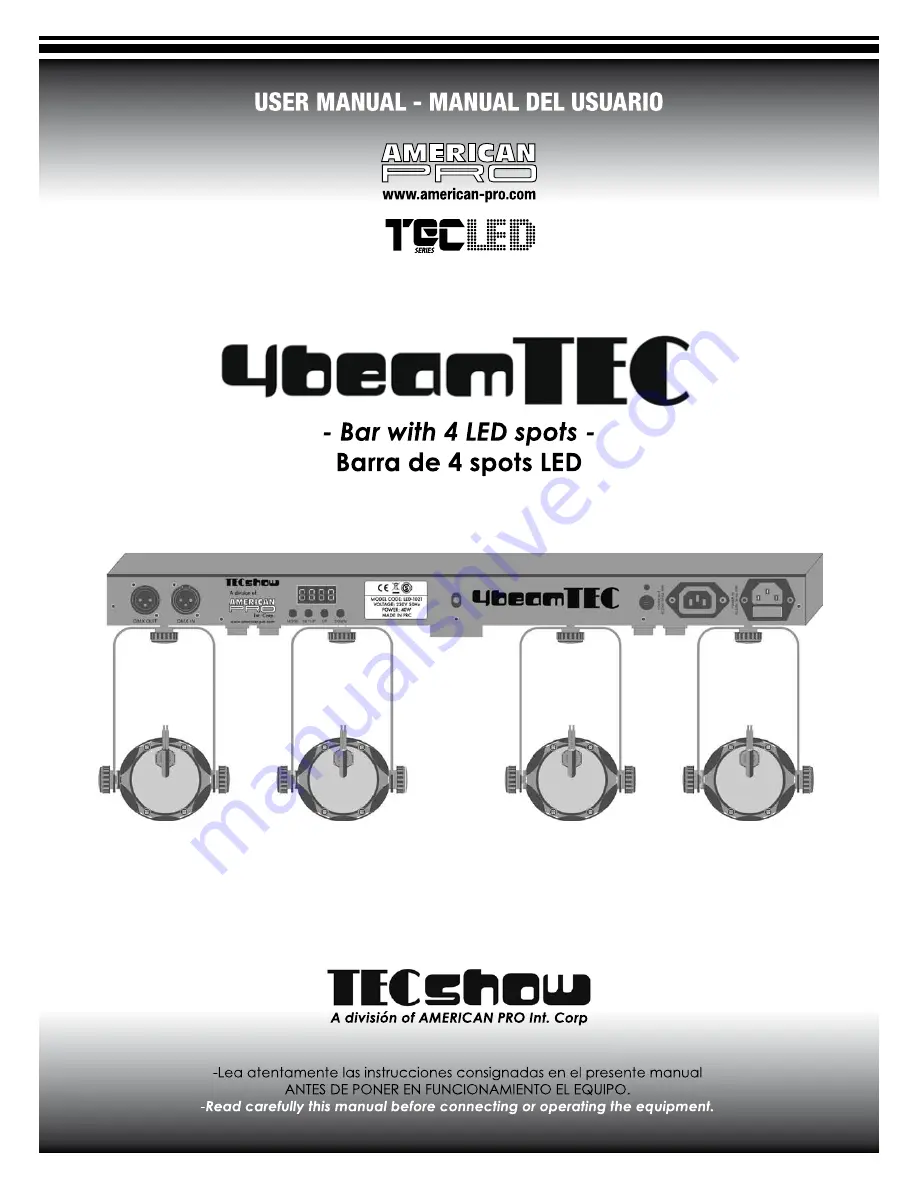 TECshow 4beamTEC Скачать руководство пользователя страница 1