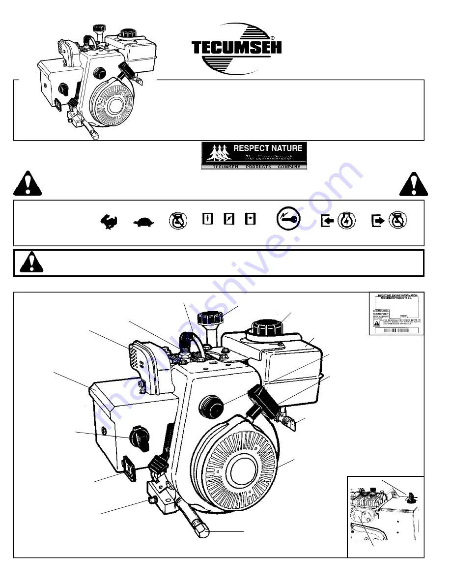 Tecumseh HSK35 Operator'S Manual Download Page 1