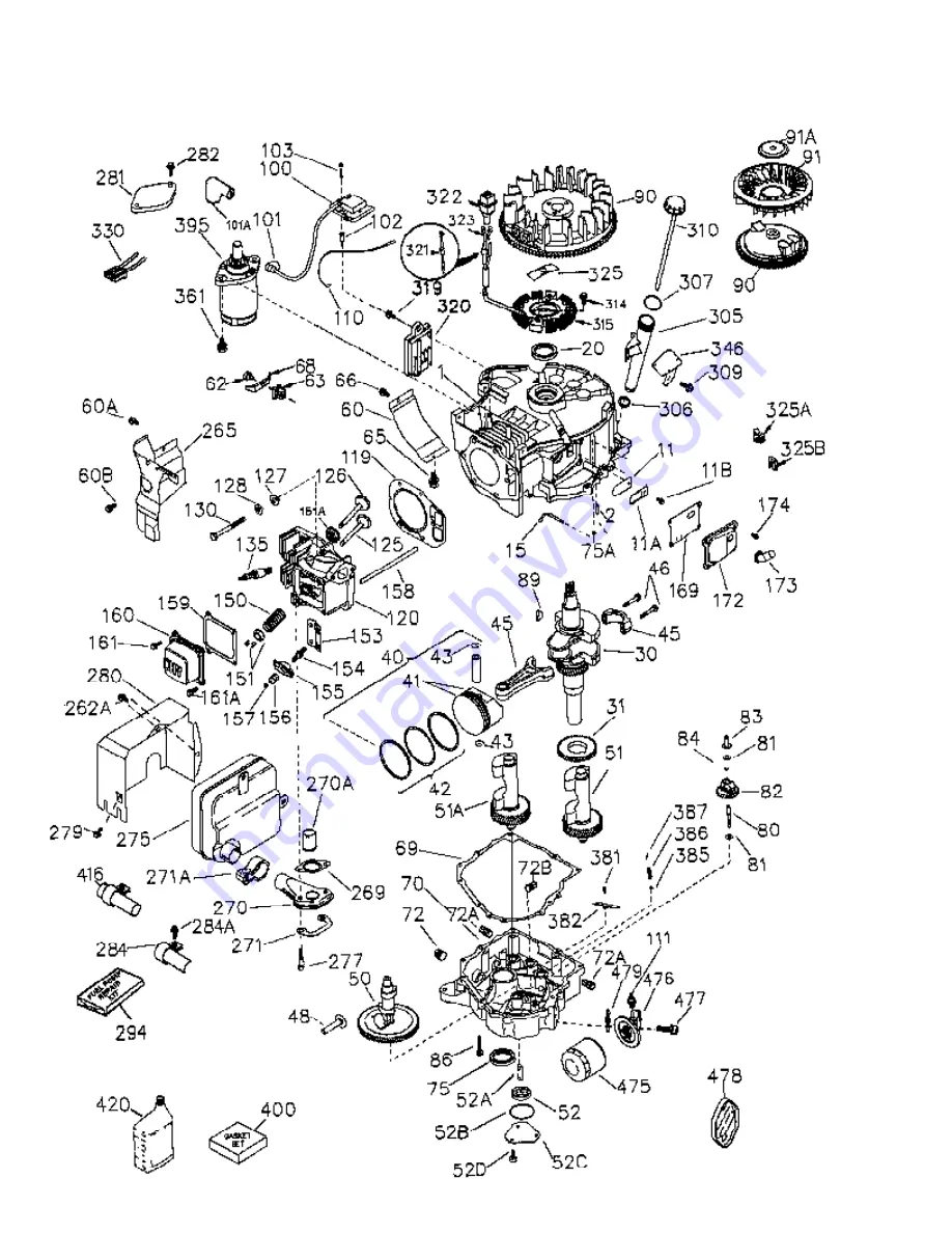 Tecumseh OHV155-204509E Parts List Download Page 1