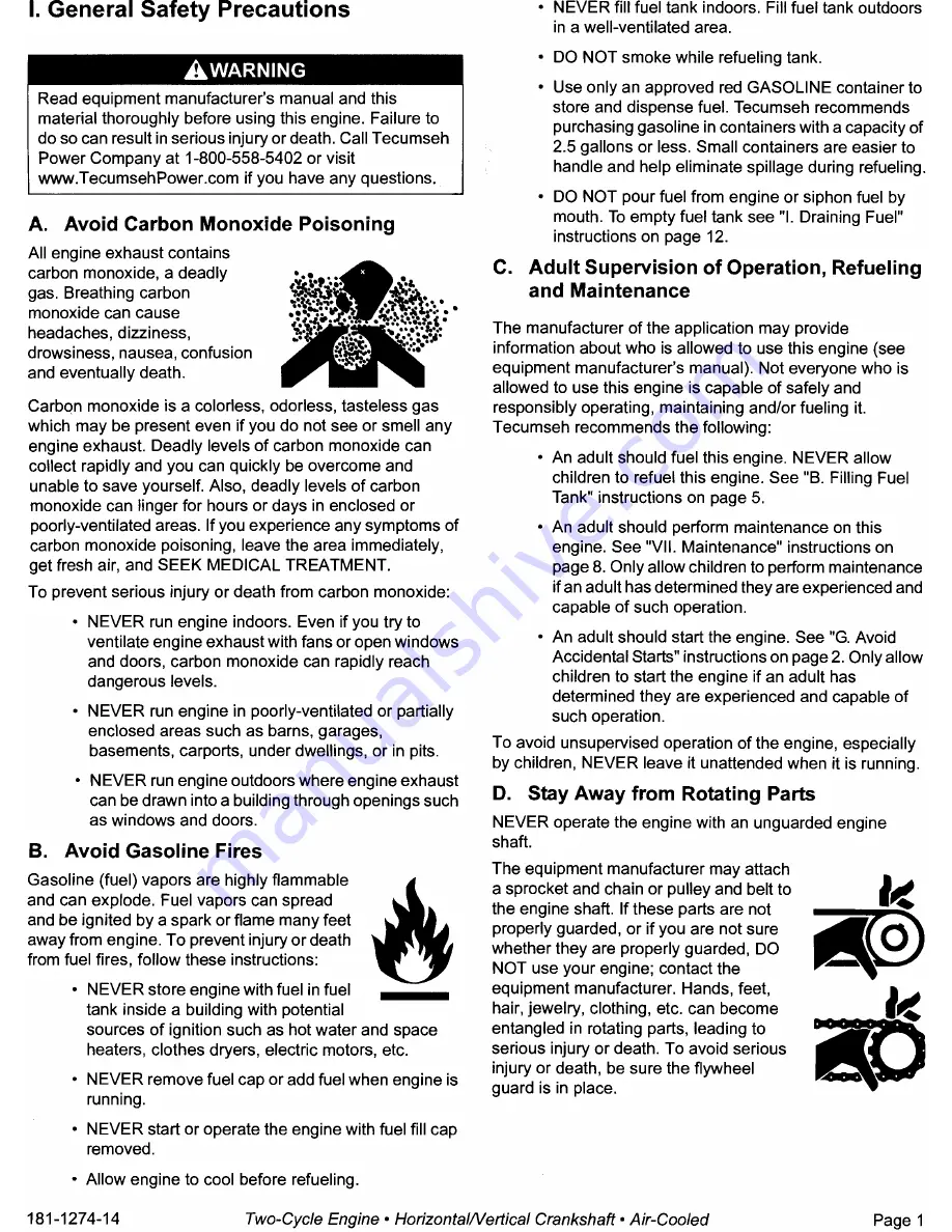 Tecumseh TM049XA Operator'S Manual Download Page 3