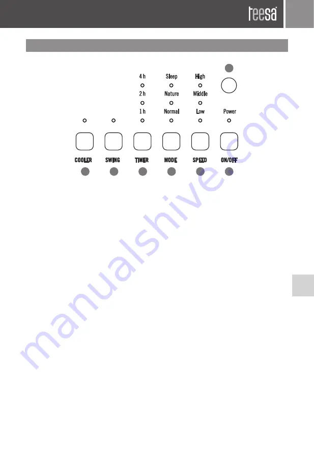 Teesa COOL TOUCH P700 Owner'S Manual Download Page 13