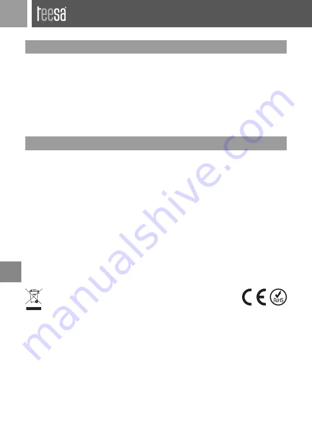 Teesa TSA0162 Owner'S Manual Download Page 16