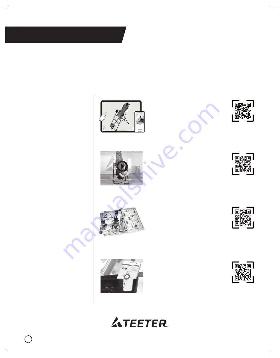 Teeter FitSpine XC5 Assembly Instructions Manual Download Page 1