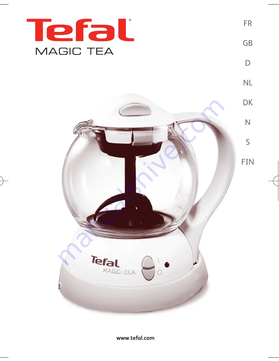 TEFAL BJ100 MAGIC TEA MAKER Manual Download Page 1