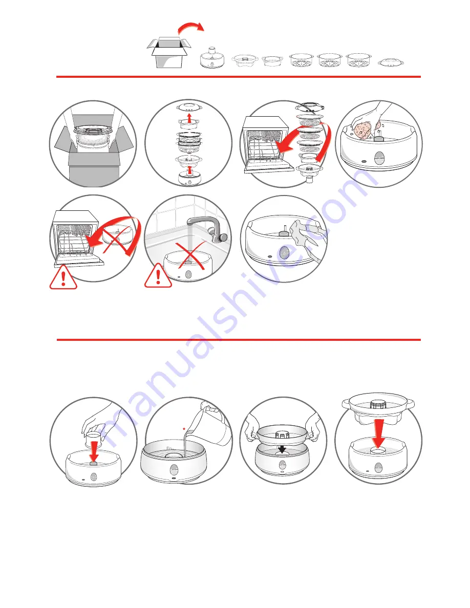 TEFAL STEAMER AQUATIMER Quick Start Manual Download Page 3