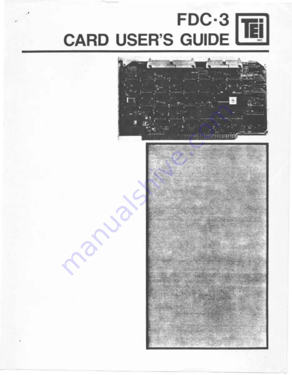 TEI FDC-3 User Manual Download Page 1