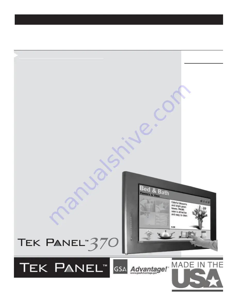 Tek Panel Tek Panel 370 Specification Sheet Download Page 2